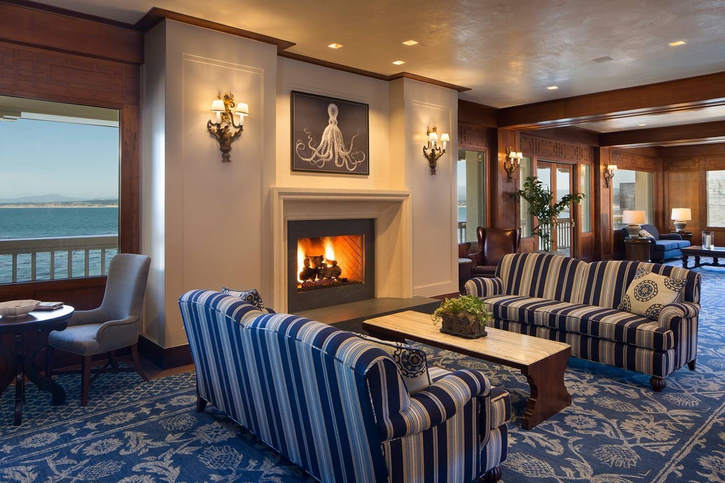 Hotel fireplace